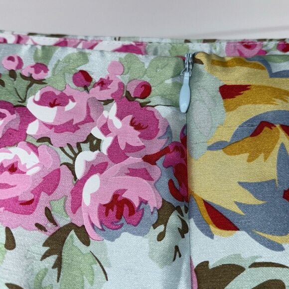 Renato Nucci Vintage Silk Floral 90s Pencil Skirt Knee Length size US 4 EU‎ 38 - Picture 3 of 9